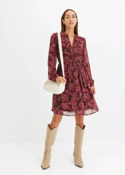 Vestido de gasa estampado