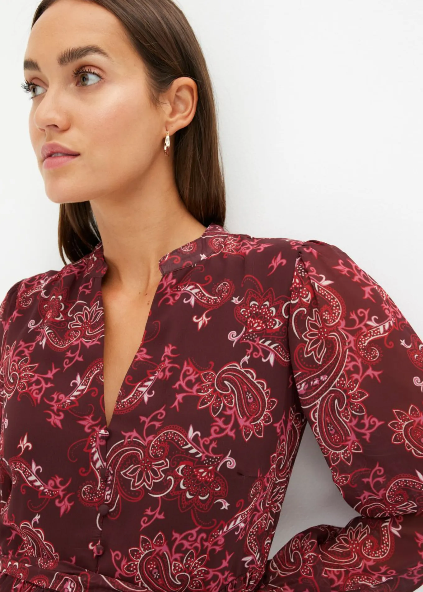 Vestido de gasa estampado