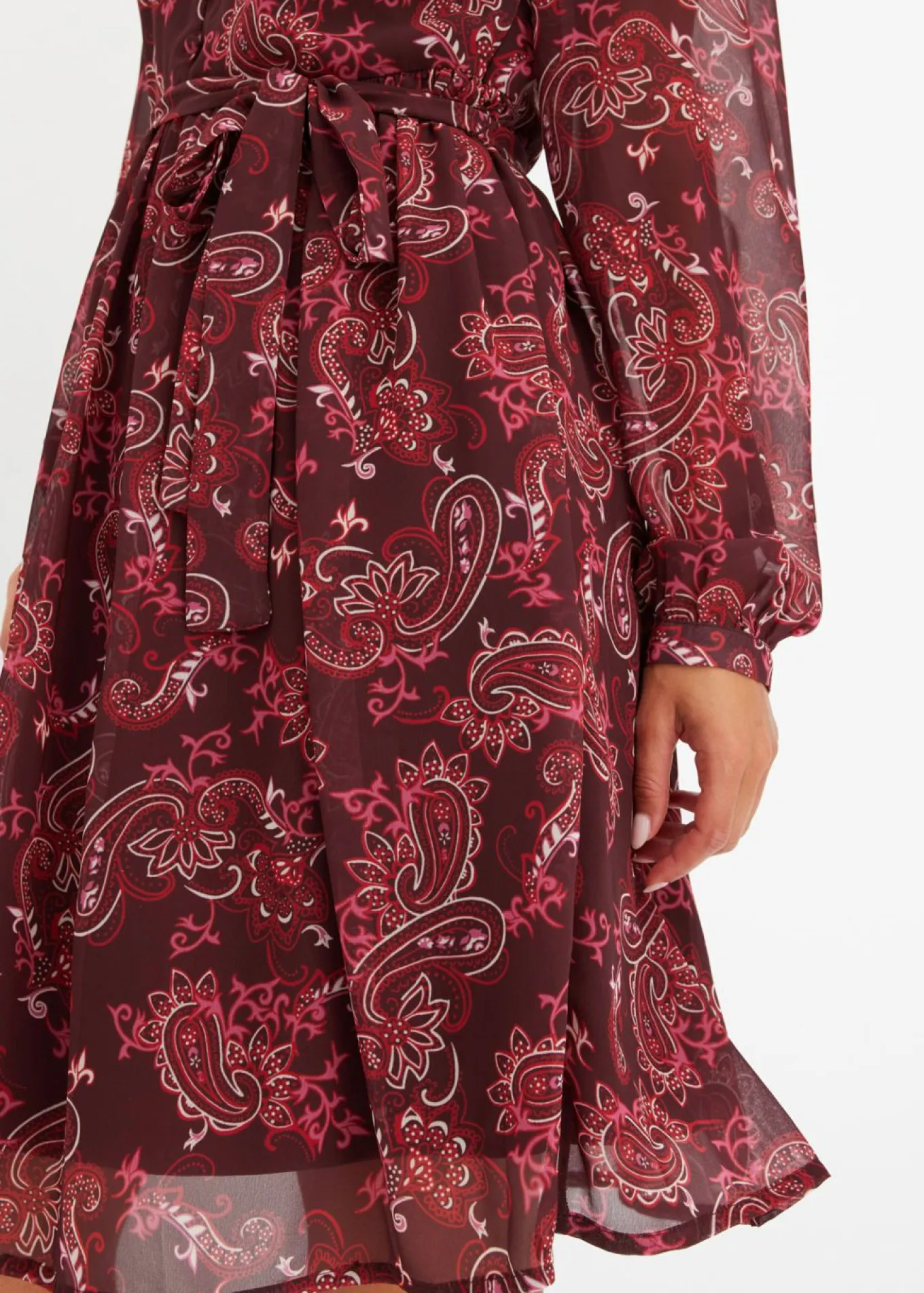 Vestido de gasa estampado