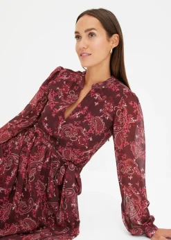Vestido de gasa estampado