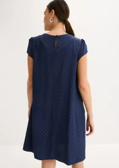 Vestido de jacquard con pinzas