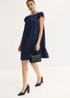 Vestido de jacquard con pinzas