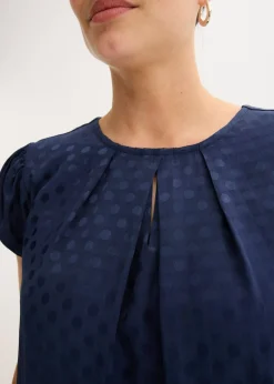 Vestido de jacquard con pinzas