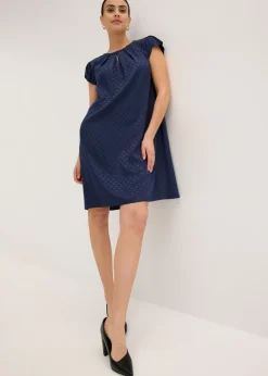 Vestido de jacquard con pinzas