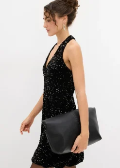 Vestido de lentejuelas anudado al cuello