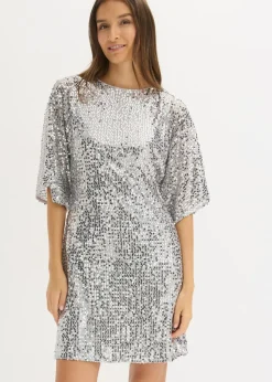 Vestido de lentejuelas con detalle de lazo