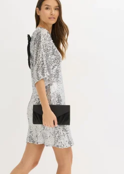 Vestido de lentejuelas con detalle de lazo