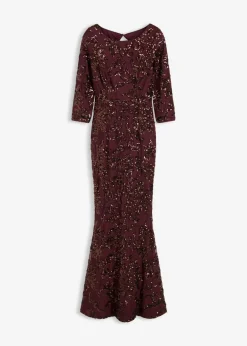 Vestido de lentejuelas con escote en la espalda