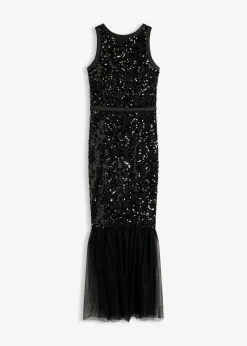 Vestido de lentejuelas con volante