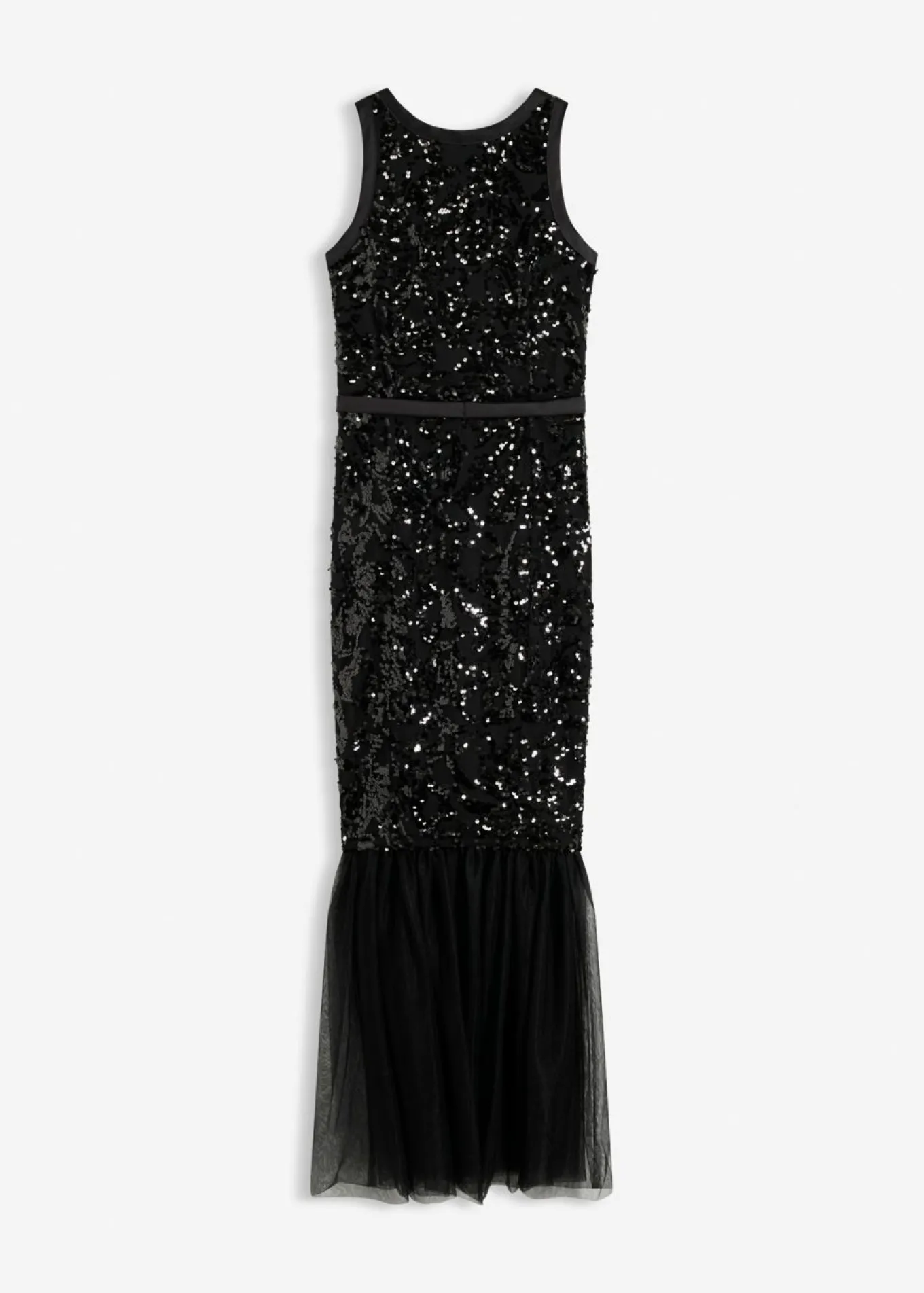 Vestido de lentejuelas con volante