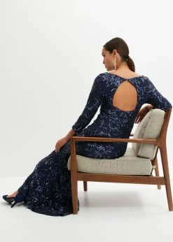 Vestido de lentejuelas con escote en la espalda