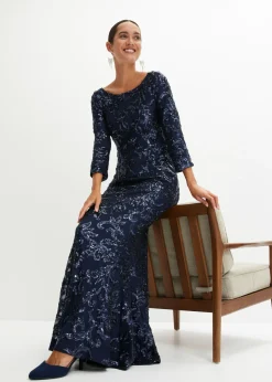 Vestido de lentejuelas con escote en la espalda
