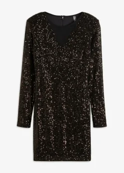 Vestido de lentejuelas con hombreras