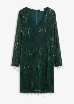 Vestido de lentejuelas con flecos
