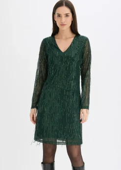 Vestido de lentejuelas con flecos