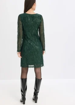 Vestido de lentejuelas con flecos