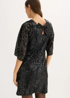 Vestido de lentejuelas con detalle de lazo