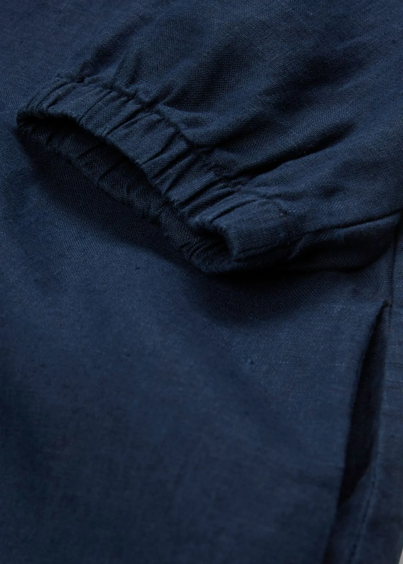 Vestido de lino puro con mangas 3/4