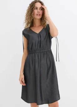 Vestido de lyocell liso