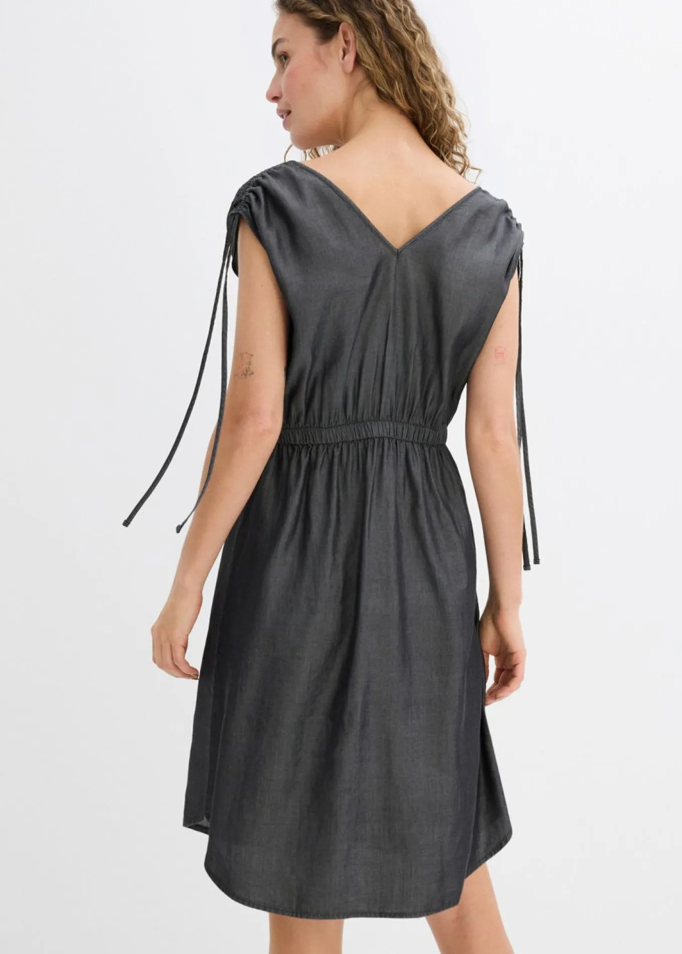 Vestido de lyocell liso