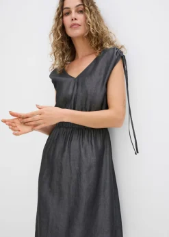 Vestido de lyocell liso
