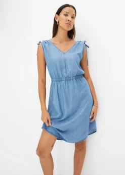 Vestido de lyocell liso