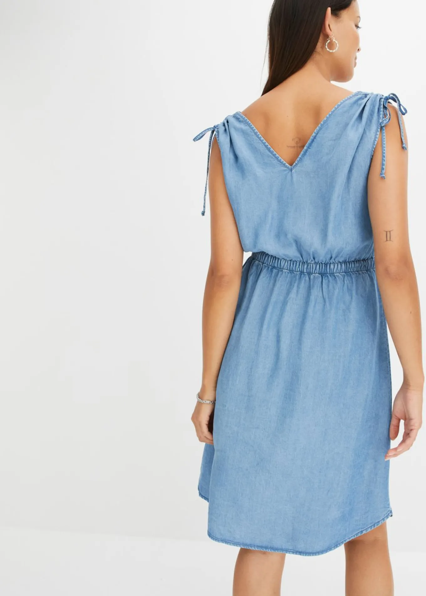 Vestido de lyocell liso