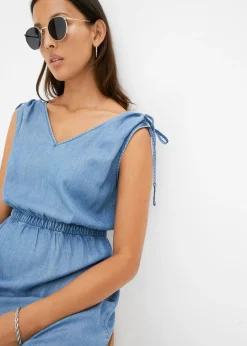 Vestido de lyocell liso