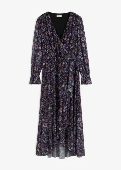 Vestido de malla con estampado de flores