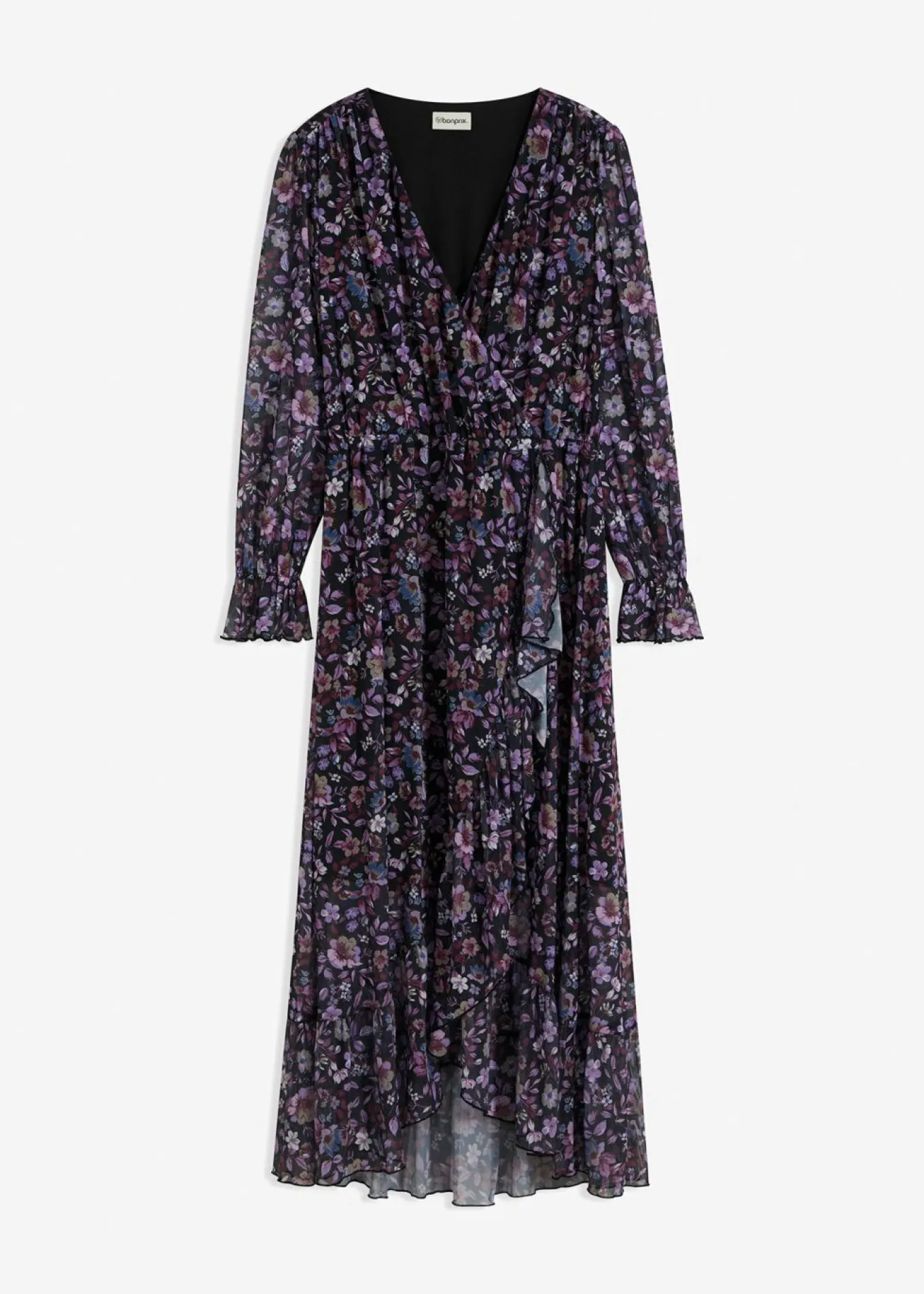 Vestido de malla con estampado de flores