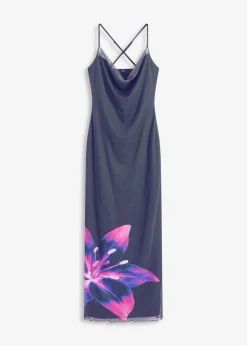 Vestido de malla fina con tirantes