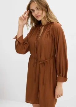 Vestido de maternidad y camisa de lactancia de viscosa fluida