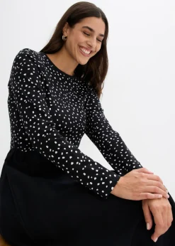 Vestido de mezcla de materiales de algodón puro