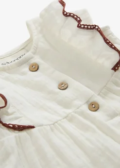 Vestido de muselina de algodón puro