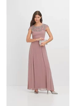 Vestido de noche con aplicación de encaje