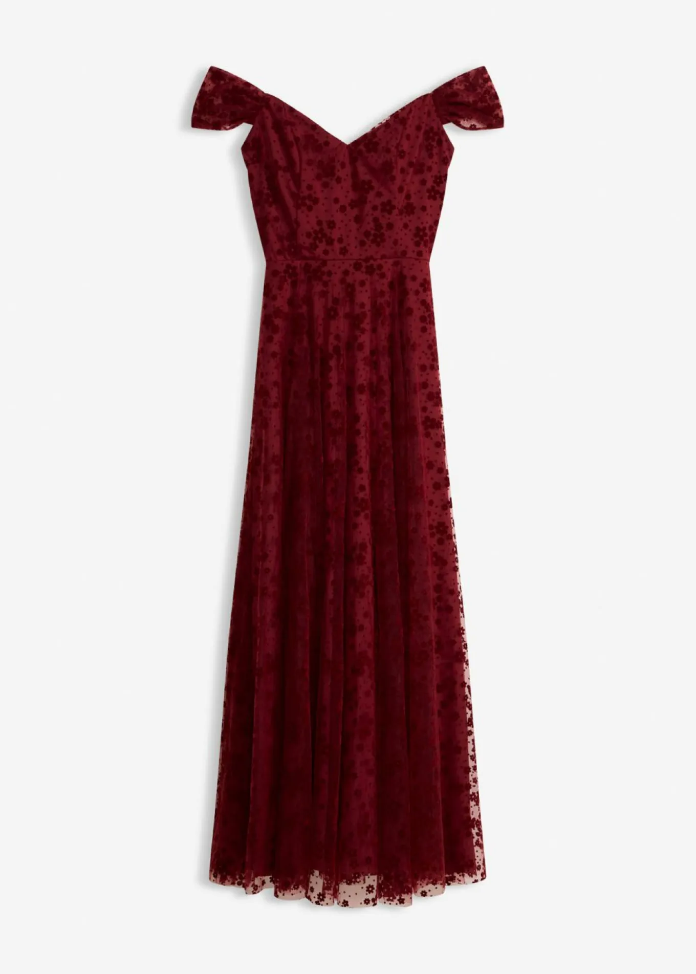 Vestido de noche con un elegante bordado floral