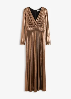 Vestido de noche de punto fino con brillo