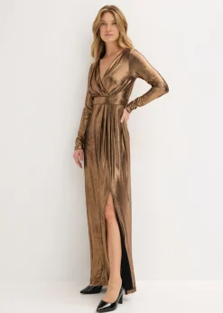 Vestido de noche de punto fino con brillo