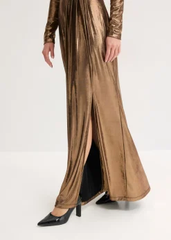 Vestido de noche de punto fino con brillo