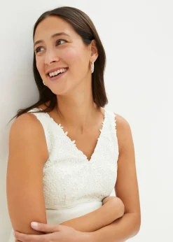 Vestido de novia premamá con encaje