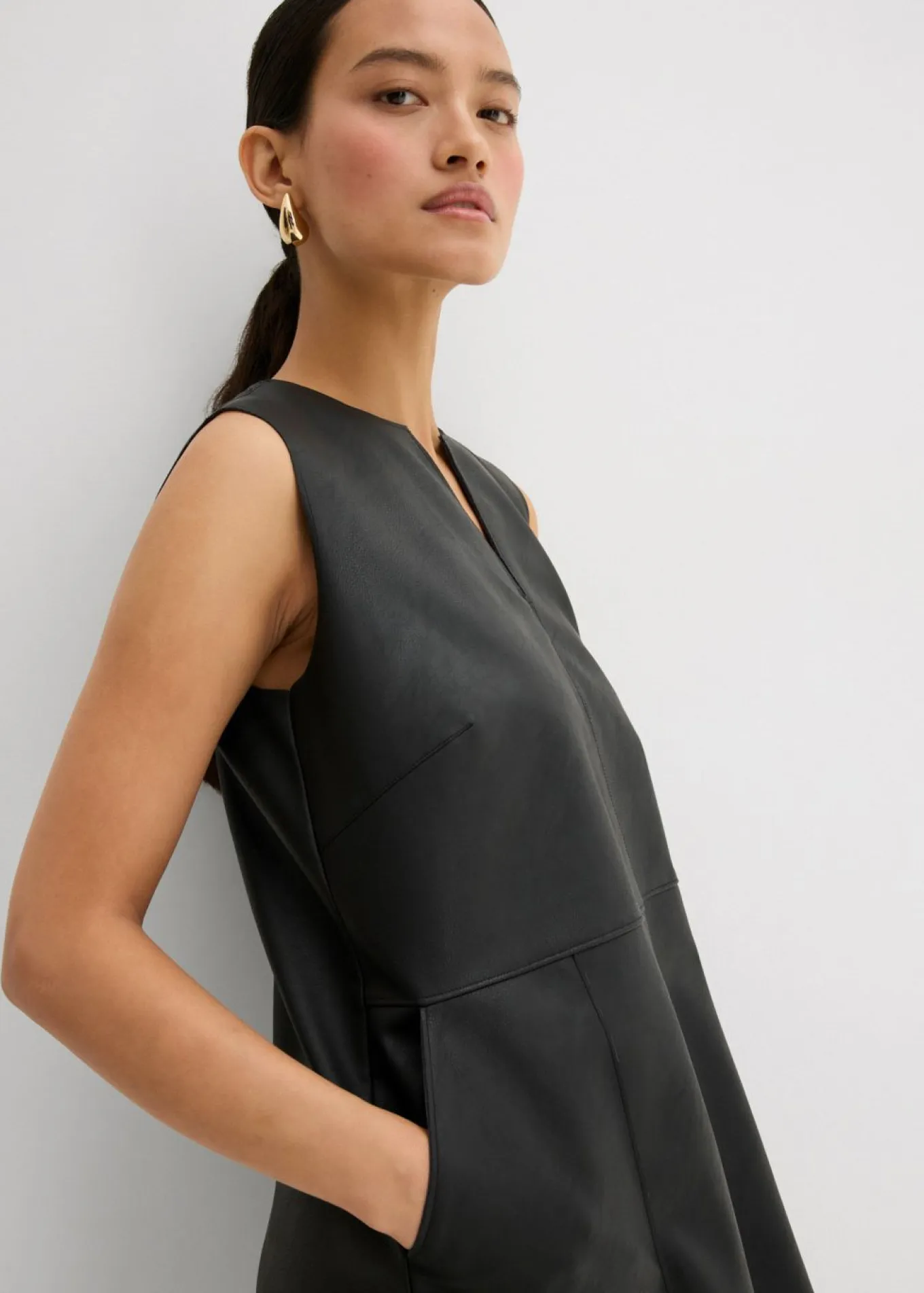 Vestido de piel sintética
