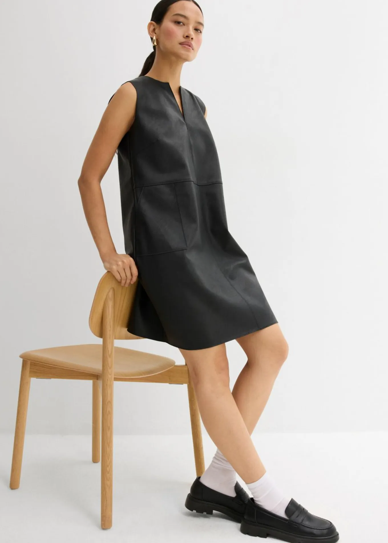 Vestido de piel sintética