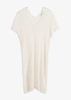 Vestido de playa con aspecto de ganchillo de viscosa fluida