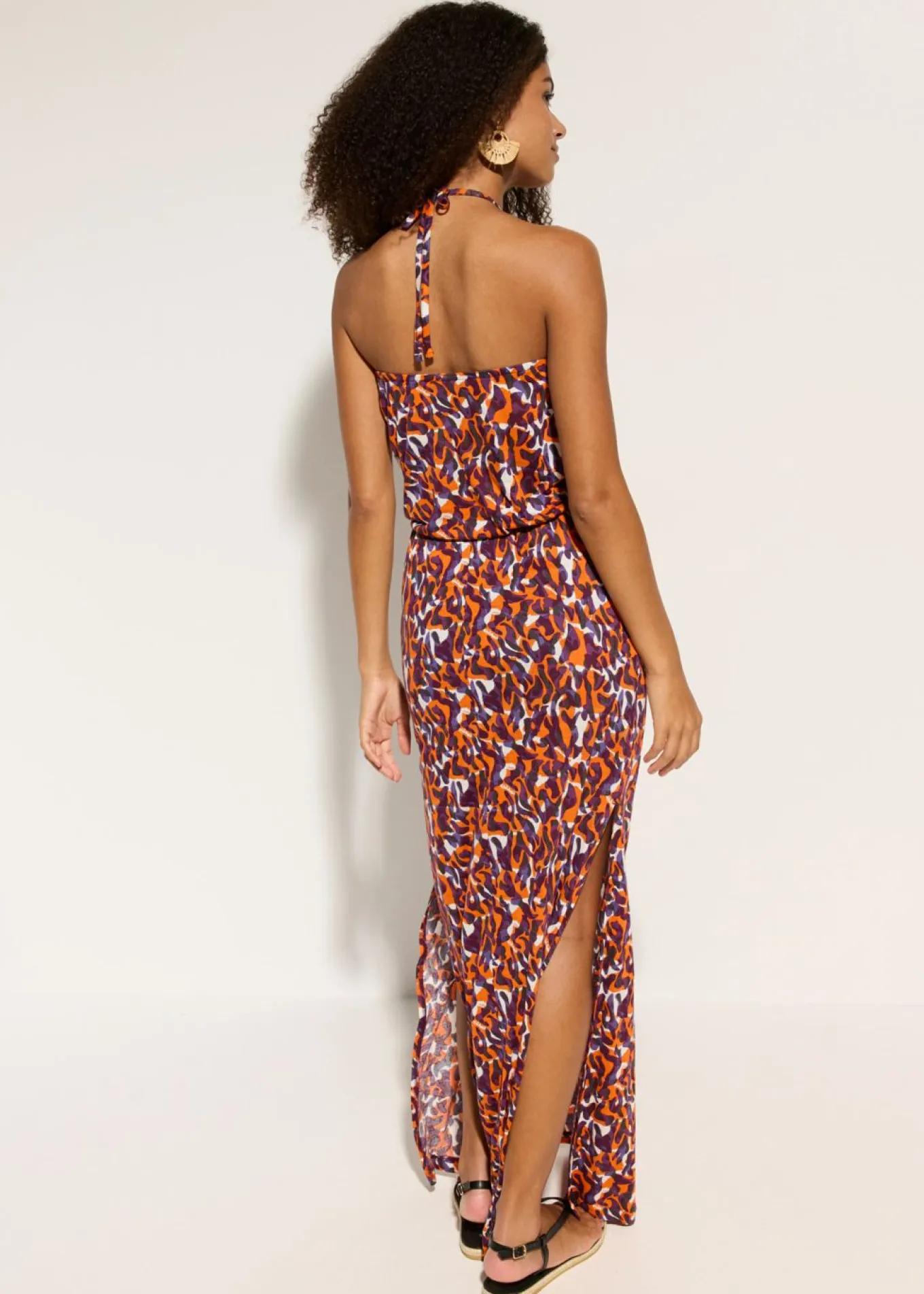 Vestido de playa de viscosa fluida