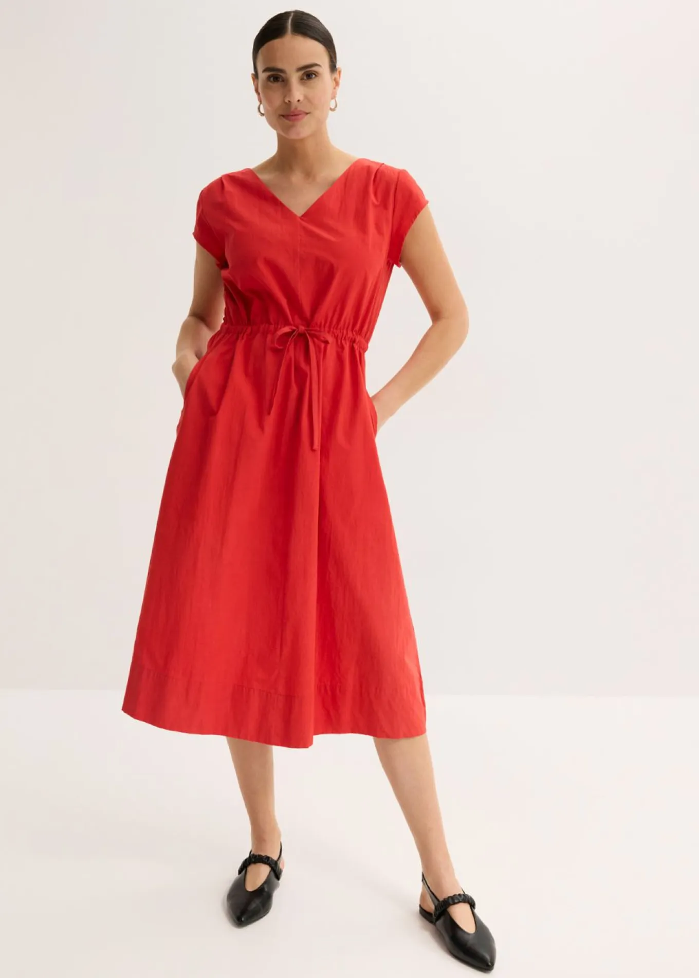 Vestido de popelín de algodón