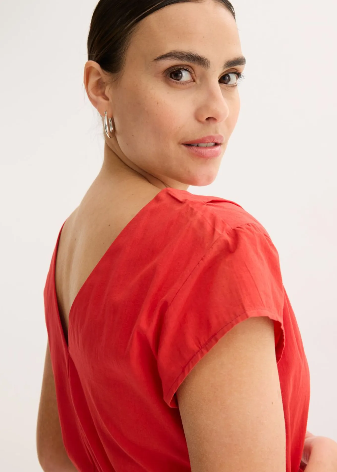 Vestido de popelín de algodón