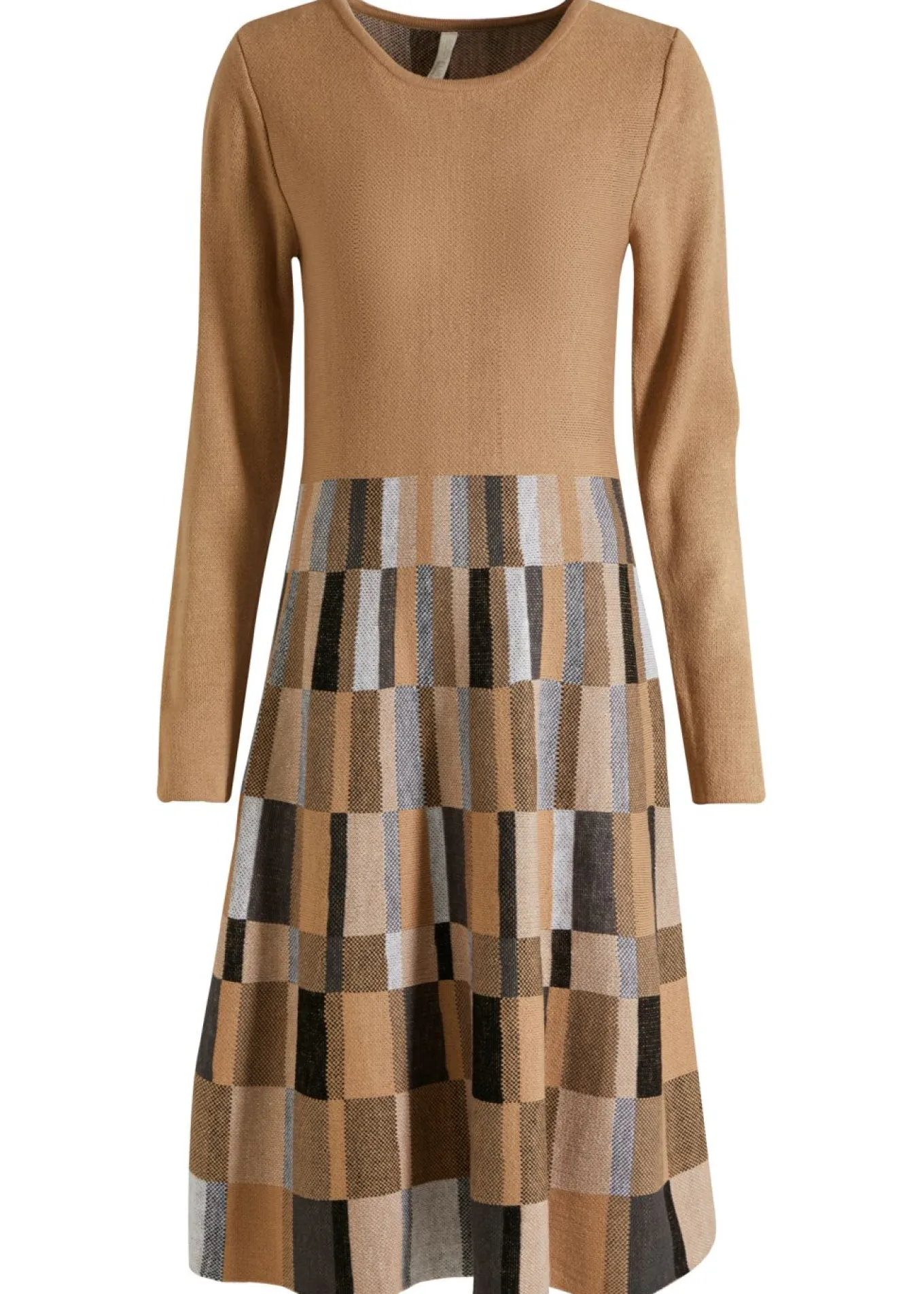 Vestido de punto a cuadros