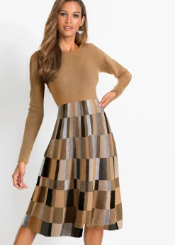 Vestido de punto a cuadros