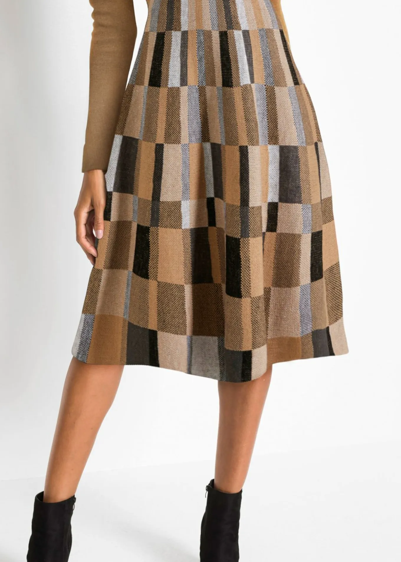 Vestido de punto a cuadros