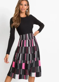 Vestido de punto a cuadros